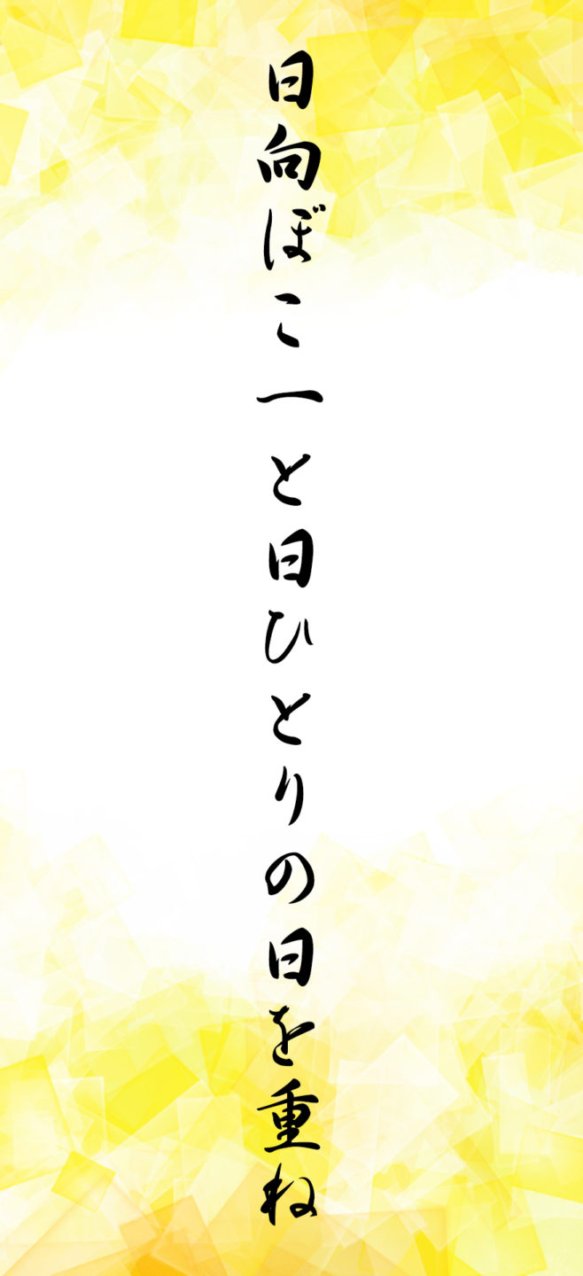 日向ぼこ一と日ひとりの日を重ね