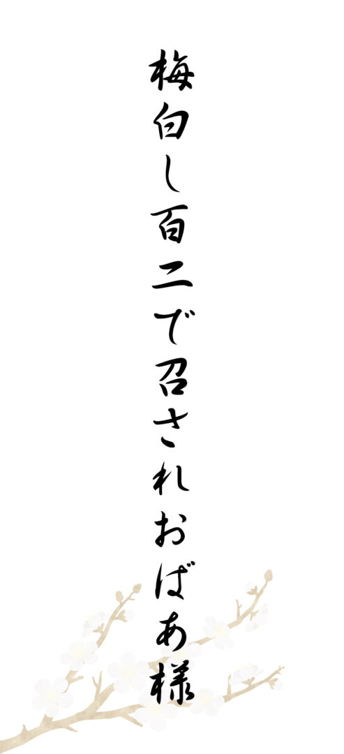 梅白し百二で召されおばあ様