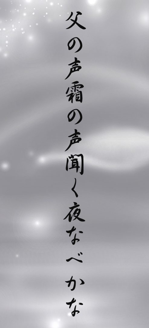 父の声霜の声聞く夜なべかな