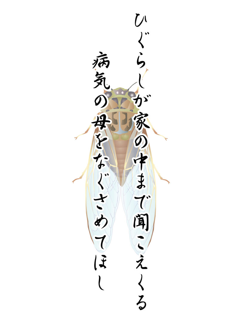 ひぐらしが家の中まで聞こえくる 病気の母をなぐさめてほし